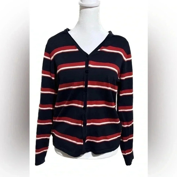 Pendleton Sweaters - Pendleton red, white and blue button up cardigan size small